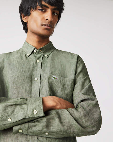 Lacoste linen clearance shirts