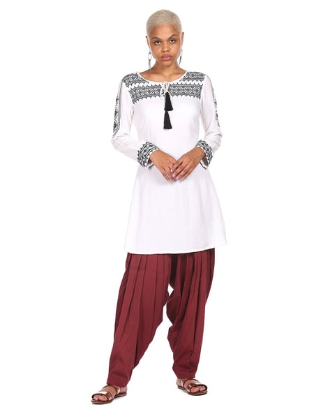 Buy B9 STORE Women's Cotton Semi Patiala Salwar With Dupatta Set (Free  Size, MAROON) at Amazon.in