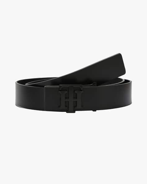 TOMMY HILFIGER Leather Belt with Logo Buckle