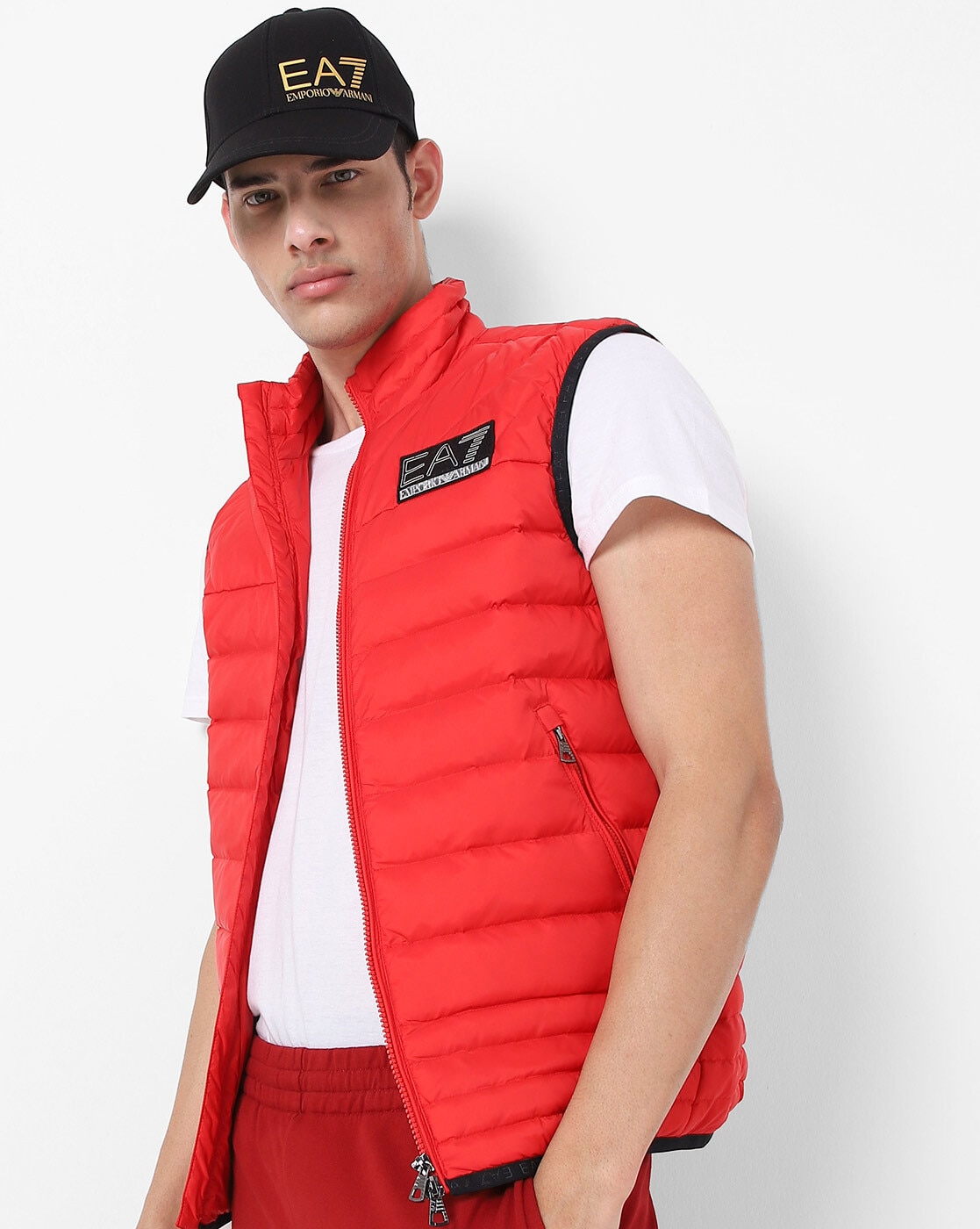 Zip Front Gillet with Contrast Logo