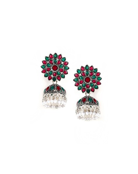 Buy Artisan Crafted Indian Star Ruby Earrings in Sterling Silver 7.25 Grams  7.50 ctw at ShopLC.