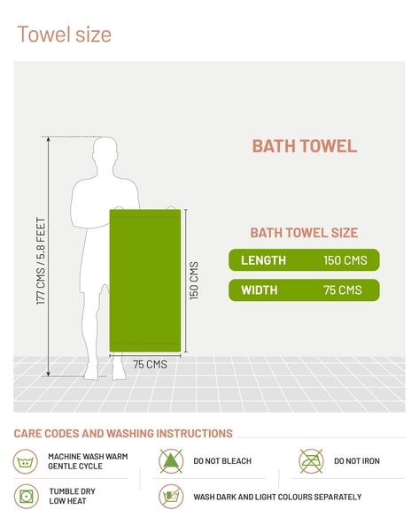 Standard bath towel size cm sale