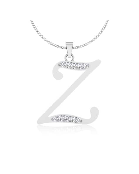 Personalized Z 925 Sterling Silver Pendant with Chain