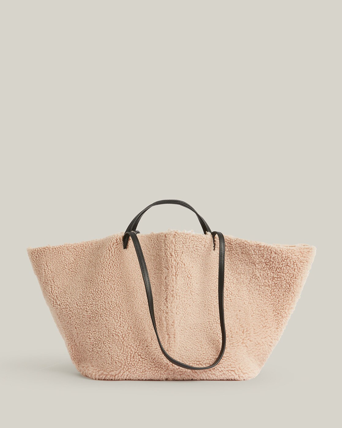 Buy ALL SAINTS Hannah Shearling Tote Bag | Pink Color Women