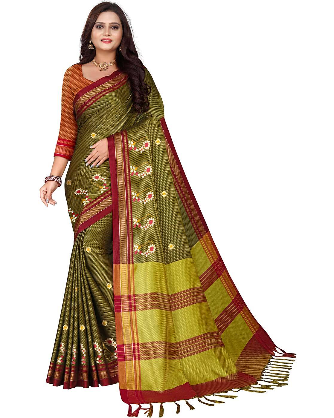 Buy multi Sarees for Women by JAANVI Online