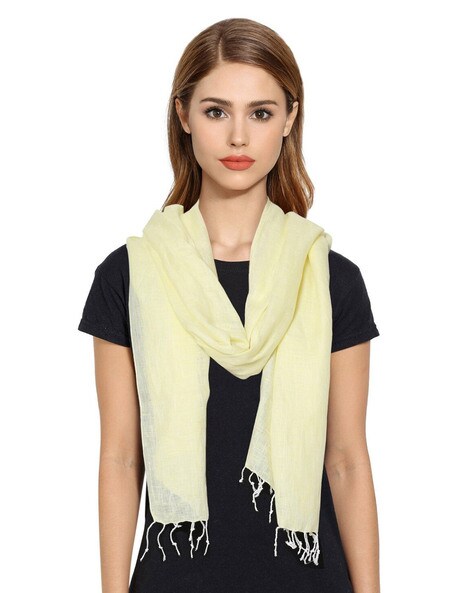 Heathered Scarf With Tassels Price in India