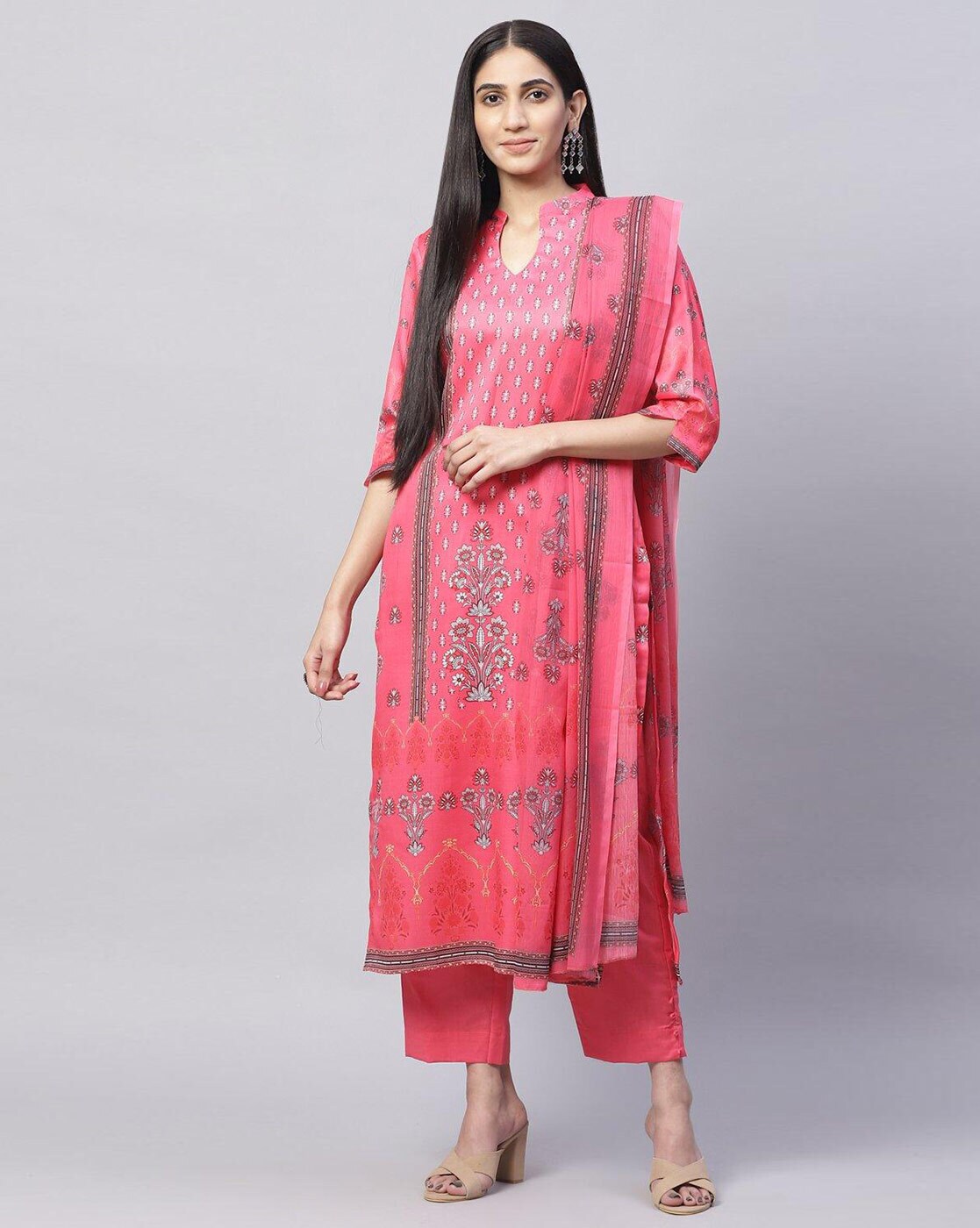 Biba Unstitched Salwar Suits Suit And Dupatta Tracksuits Dress Material -  Buy Biba Unstitched Salwar Suits Suit And Dupatta Tracksuits Dress Material  online in India