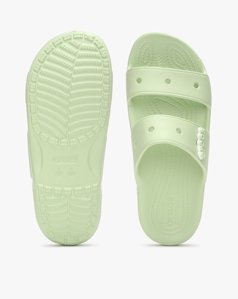 crocs flip flops green