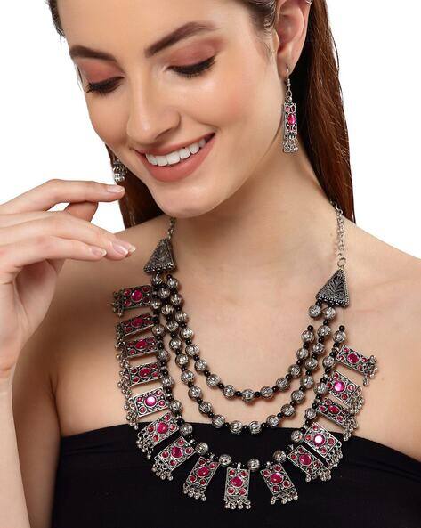 Buy Silver-Toned \u0026 Multicoloured 
