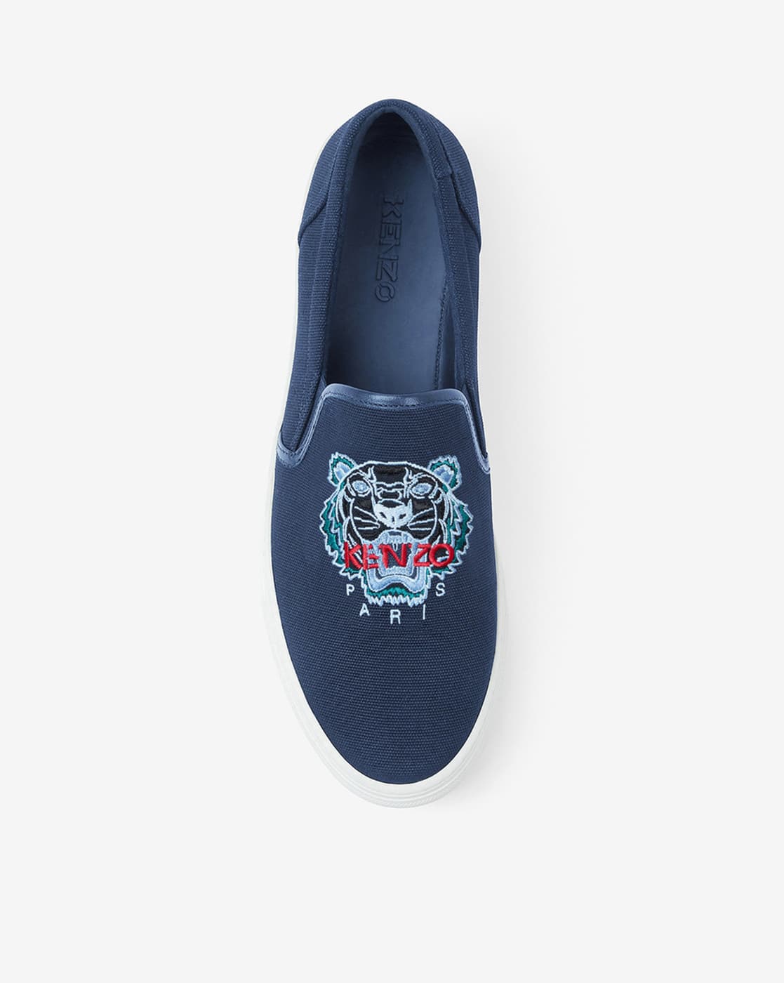 Buy KENZO K-Skate Slip-On Shoes with Tiger Logo | Navy Blue Color