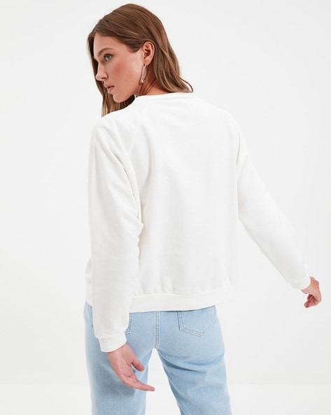 Buy White Sweatshirt & Hoodies for Women by TRENDYOL Online