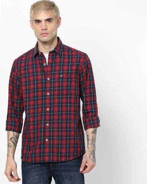 Arrow Sports Checked Shirt with Patch 