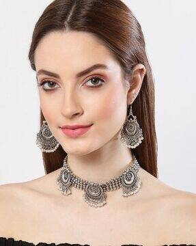 Buy Silver-Toned FashionJewellerySets 