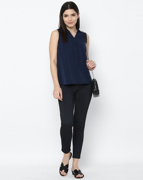Textured Leggings with Elasticated Waist