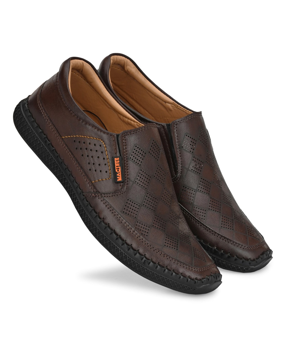 Analytisch Bijdragen bijtend Buy Brown Formal Shoes for Men by Mactree Online | Ajio.com