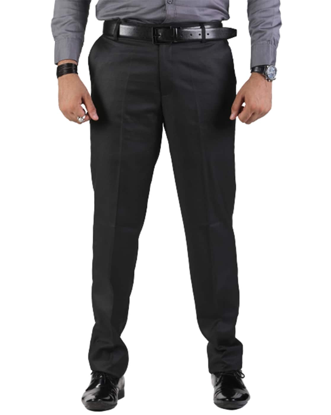 Buy Park Avenue Blue Super Slim Fit Trousers for Men Online @ Tata CLiQ