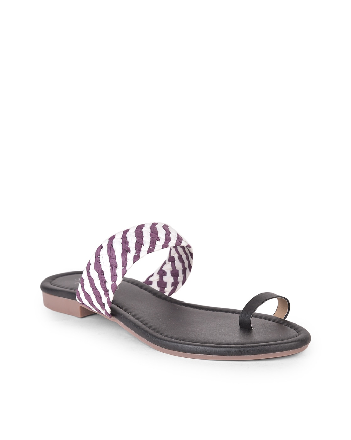 A396-206A PURPLE Flats Weave like slide sandals – Pazzion