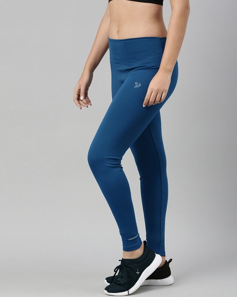 Buy Alcis Women Blue Printed Sports Tights Online