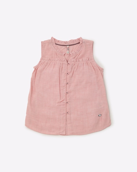 Lee Cooper Button-Down Sleeveless Top