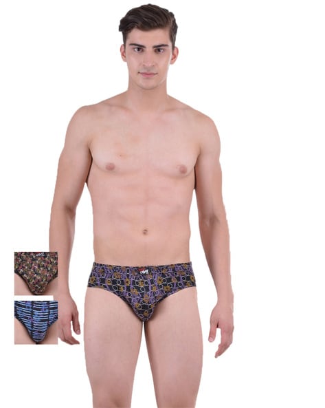 Pack of 3 printed cotton briefs