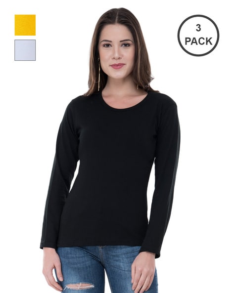 Buy Full Sleeves T-Shirts for Women & Girls Online from Blissclub
