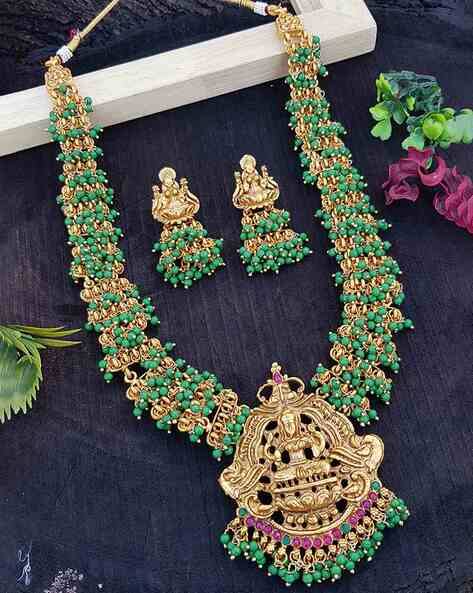 Gold-Toned \u0026 Green FashionJewellerySets 