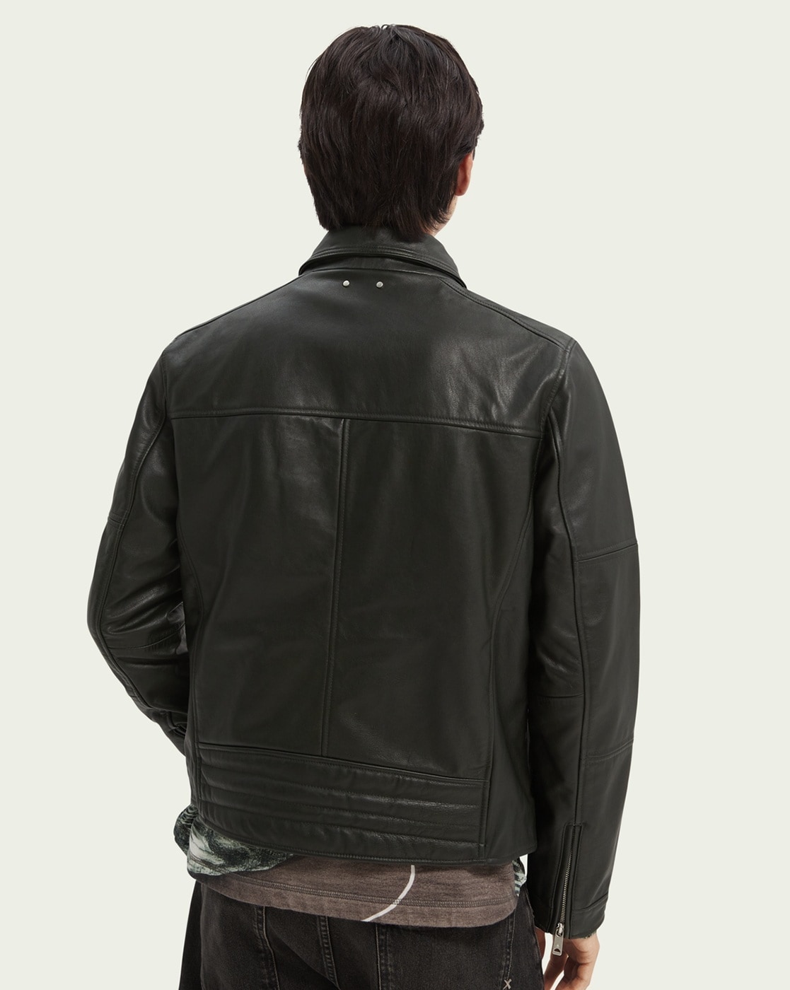 Scotch & soda 2024 leather biker jacket