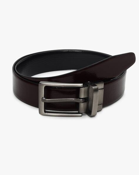 Leather Belt with Tang Buckle