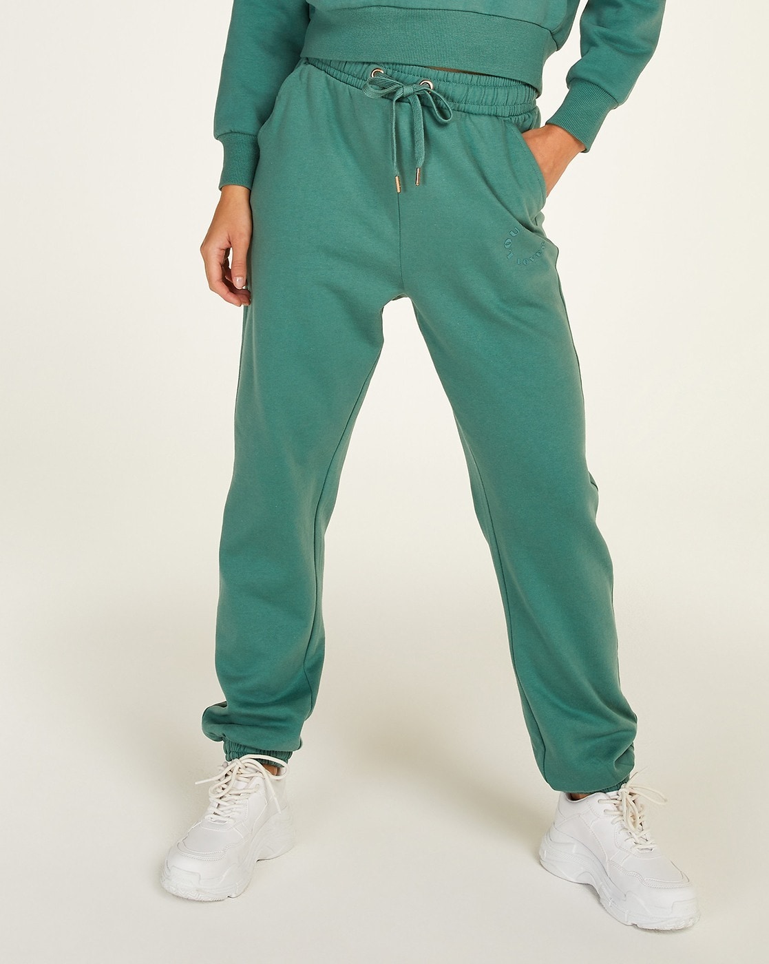 Women Cargo Joggers with Semi-Elasticated Waist