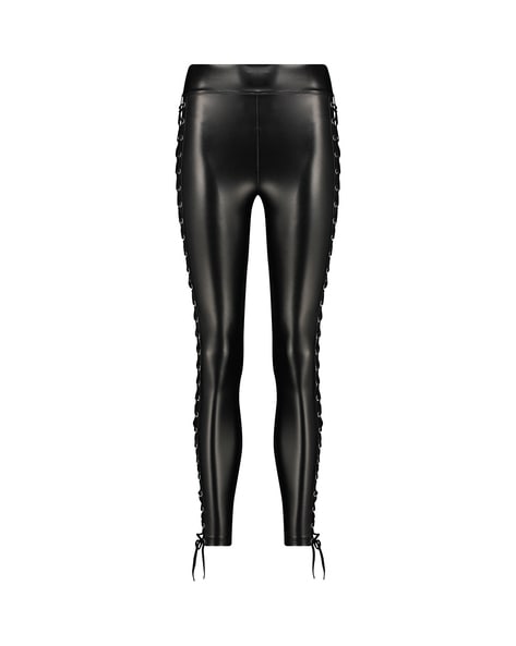 High-Waisted Faux-Leather Panel Leggings For Women | Old Navy | Panel  leggings, Leather panel leggings, Women's leggings