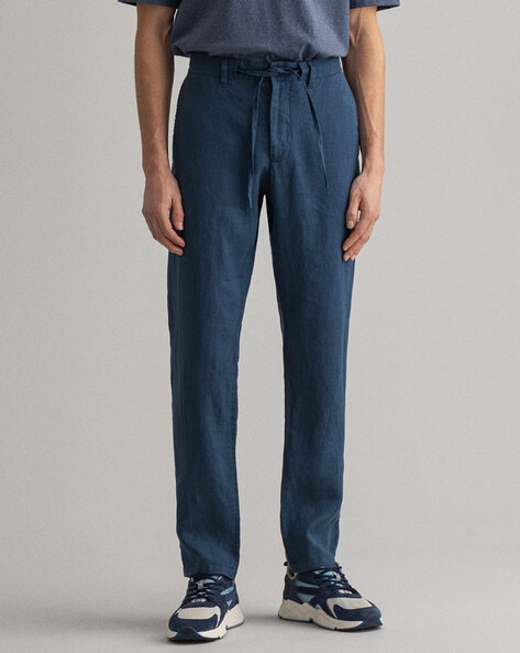 Relaxed Fit Linen Drawstring Pants - GANT