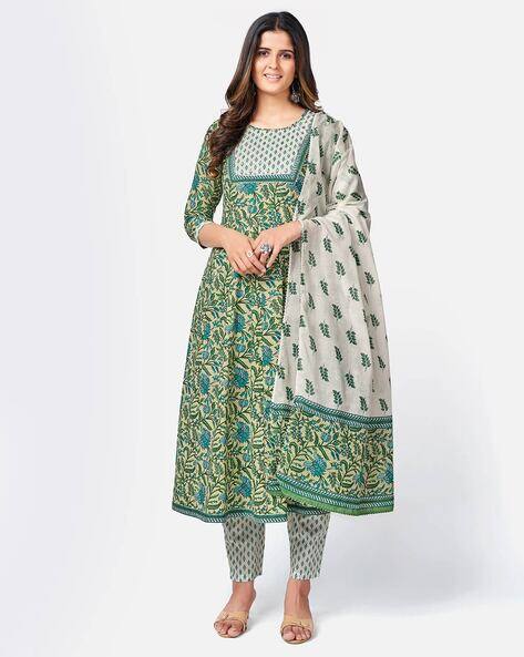 Buy Green \u0026 White Kurta Suit Sets for 