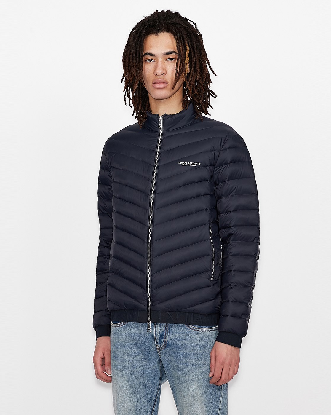 Armani Exchange Down Jackets in Black for Men | Lyst