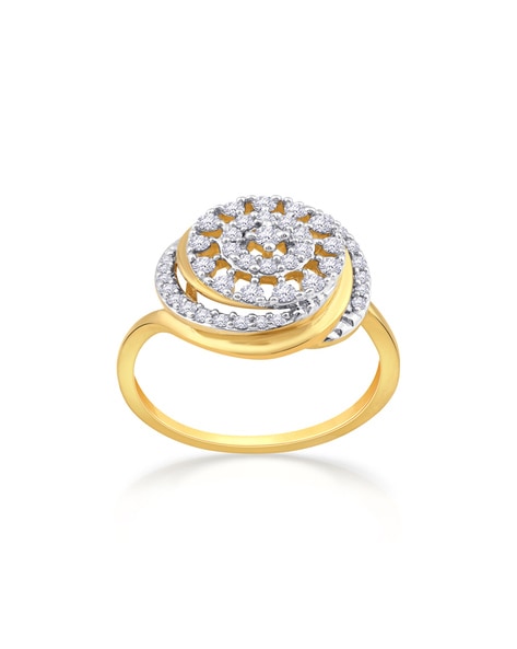 Mia Glintz By Tanishq 14KT Yellow Gold And Diamond Finger Ring