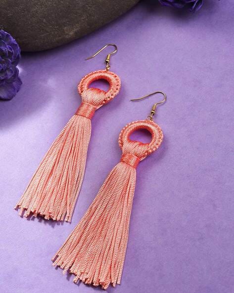 Thread hanging deals earrings