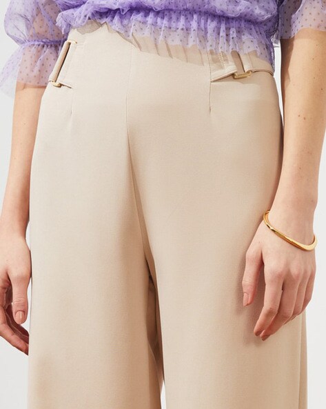 Buy Beige Trousers & Pants for Women by TRENDYOL Online