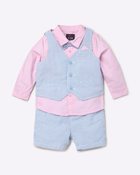 Striped Suit With Bow Tie