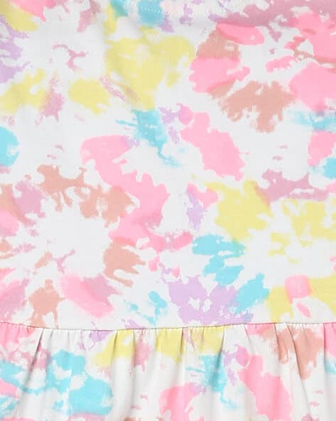 Tie & Dye Sleeveless Fit & Flare Dress view 3