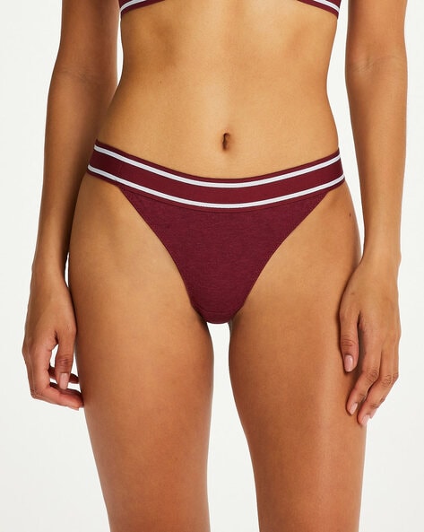 Buy Jockey Women's Underwear Retro Stripe Thong Online at
