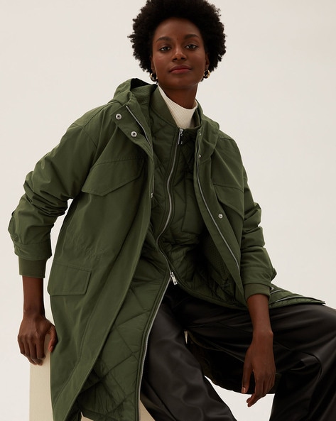 Marks and spencer outlet green coat