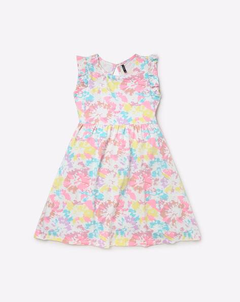 Tie & Dye Sleeveless Fit & Flare Dress