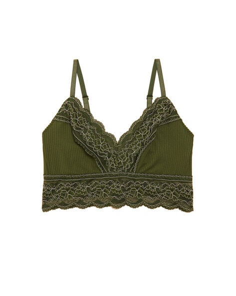 Dark Green Satin Bralette Dark Green Bralette Dark Green Satin Bra Triangle  Bralette Satin Bra -  Canada