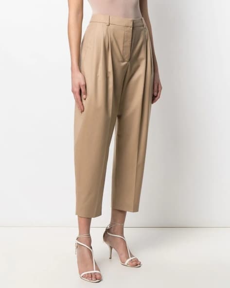 Trousers Stella McCartney Khaki size 46 IT in Cotton - 40911472