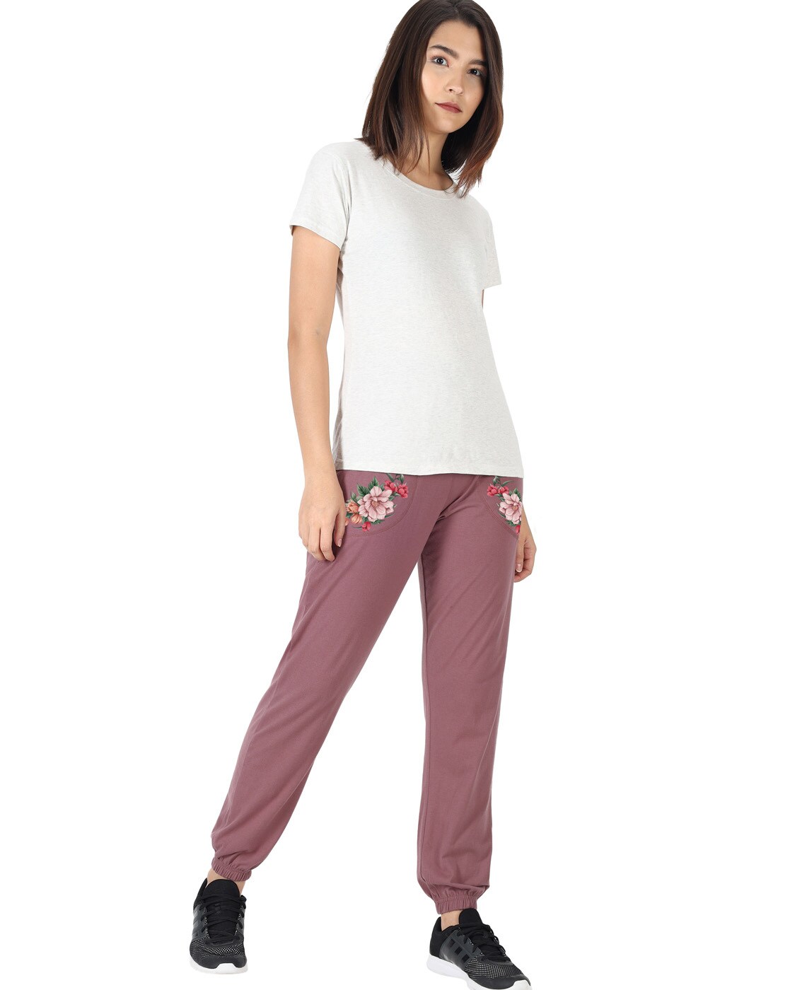 Floral Printed Purple Girls Track Pant and Top, Waist Size: 28.0 at best  price in New Delhi