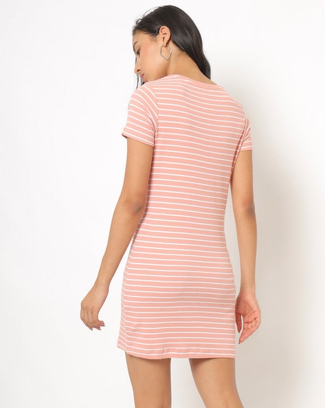 Pale pink cheap t shirt dress