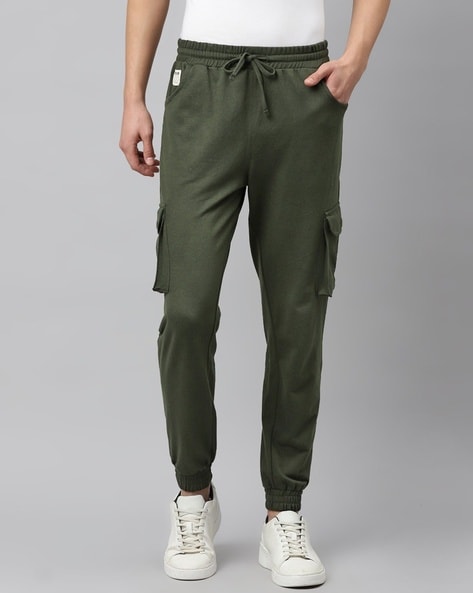 Buy Hubberholme Men Navy Slim Fit Cargo Trousers - Trousers for Men 1805391  | Myntra