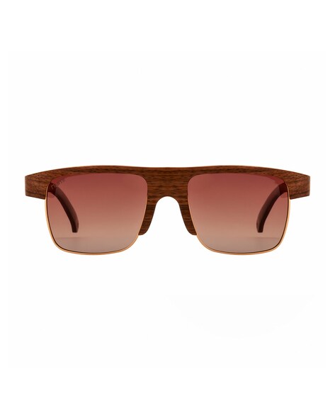 Mens Wooden Sunglasses - Brown TigerEye Wood Sunglasses