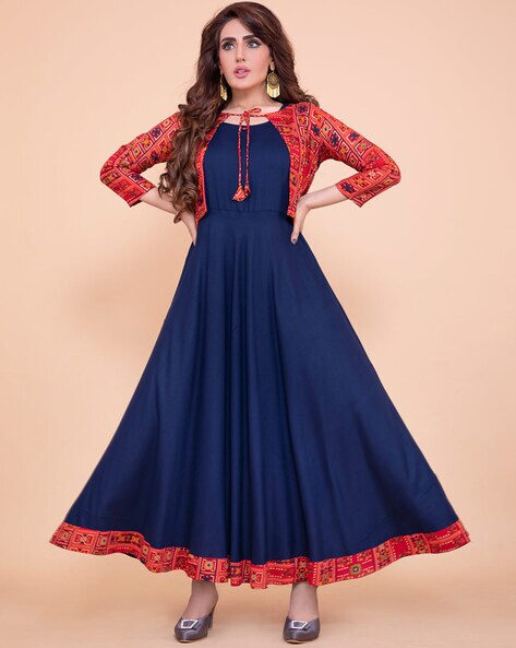 Embroidered Blue Ladies Designer Dress, Dry clean at Rs 999 in Jaipur