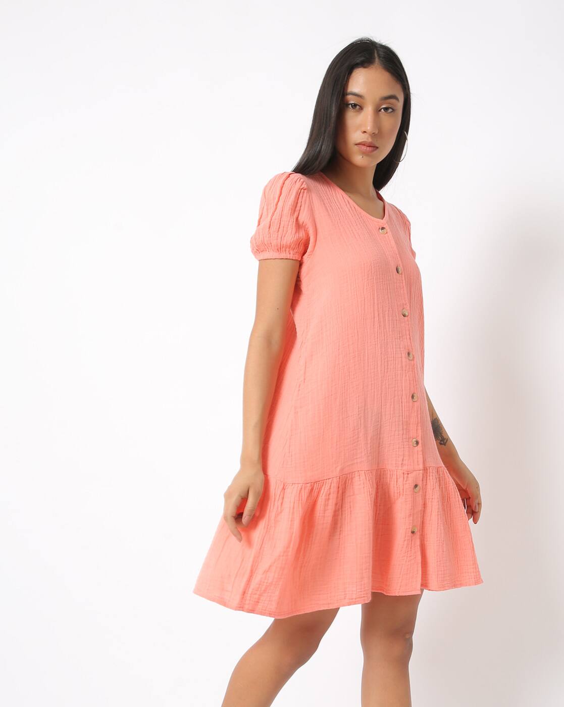 A-line Dress with Trumpet Hemline