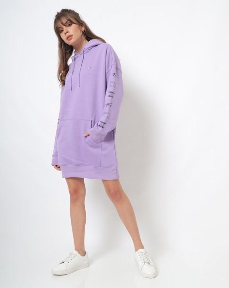 Purple hoodie store dress